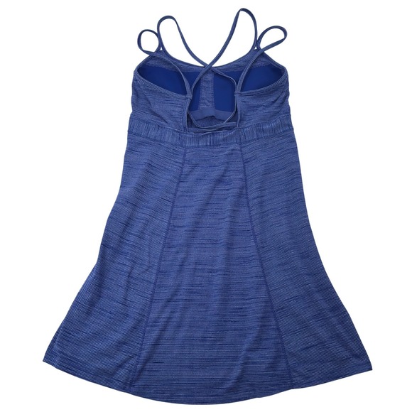 Marmot Womens Large Blue Space Dye Strappy Back Athletic Dress with Shelf Bra - Picture 2 of 8